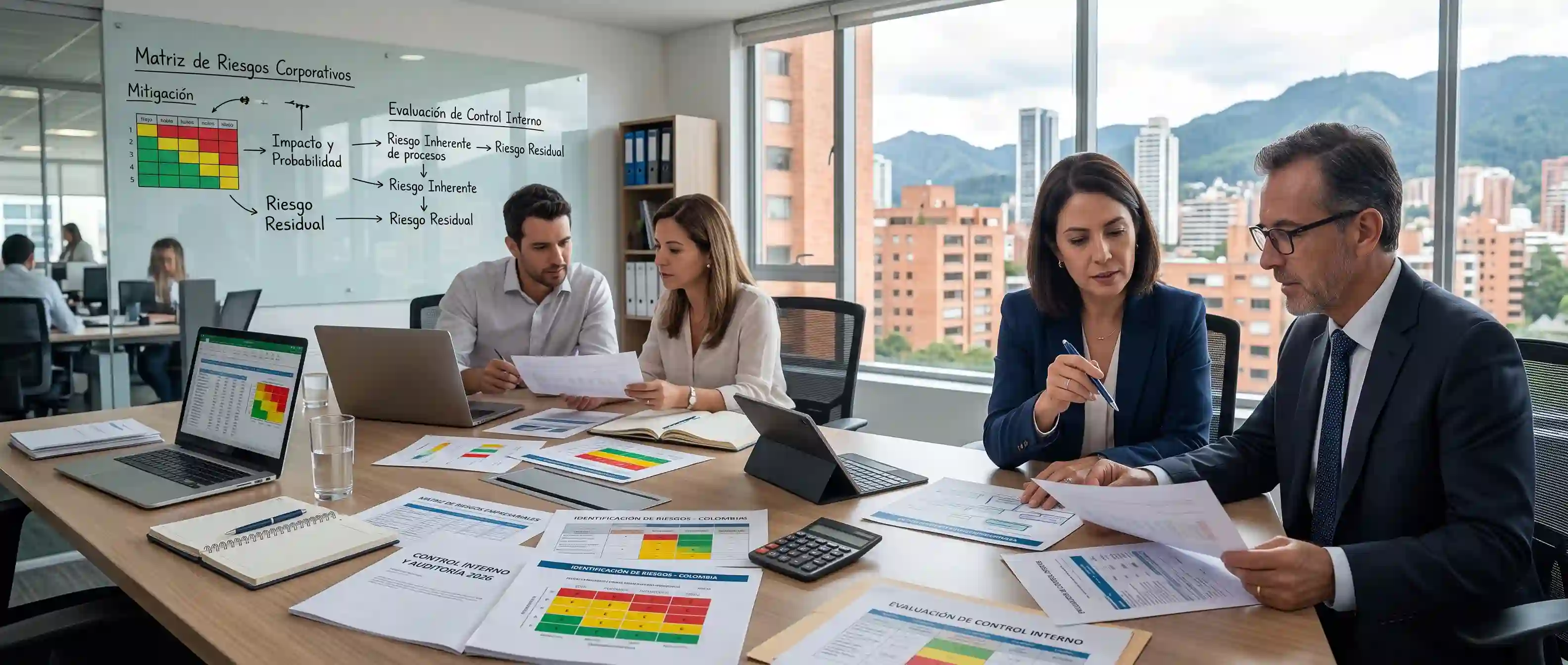 Specialists designing a corporate risk matrix and internal control assessment. Specialists designing a corporate risk matrix and internal control assessment.
